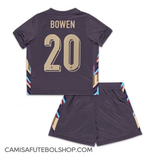 Camisa de time de futebol Inglaterra Jarrod Bowen #20 Replicas 2º Equipamento Infantil Europeu 2024 Manga Curta (+ Calças curtas)